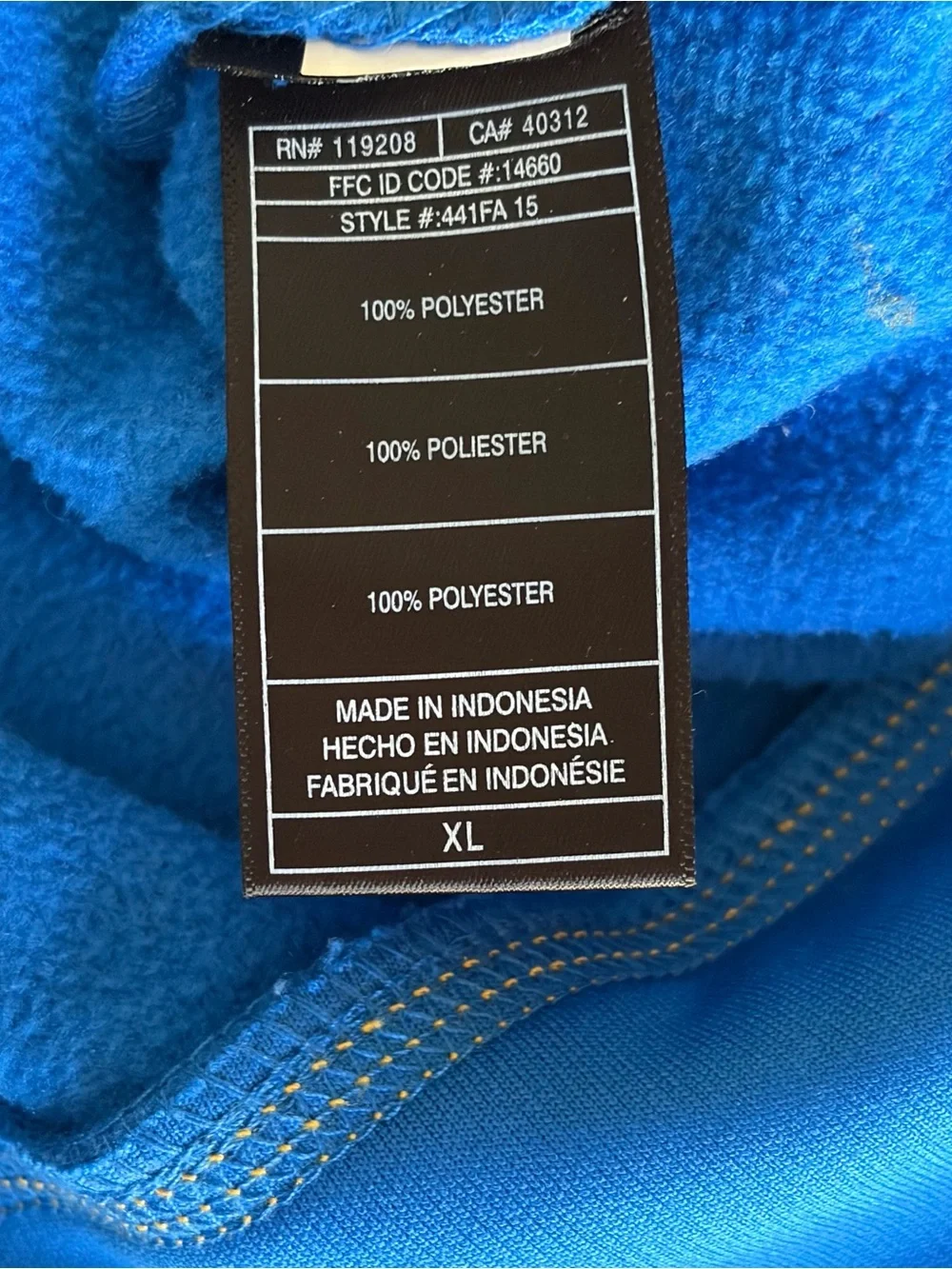 Adidas UCLA Bruins Climawarm Blue Pullover Hoodie Men's XL